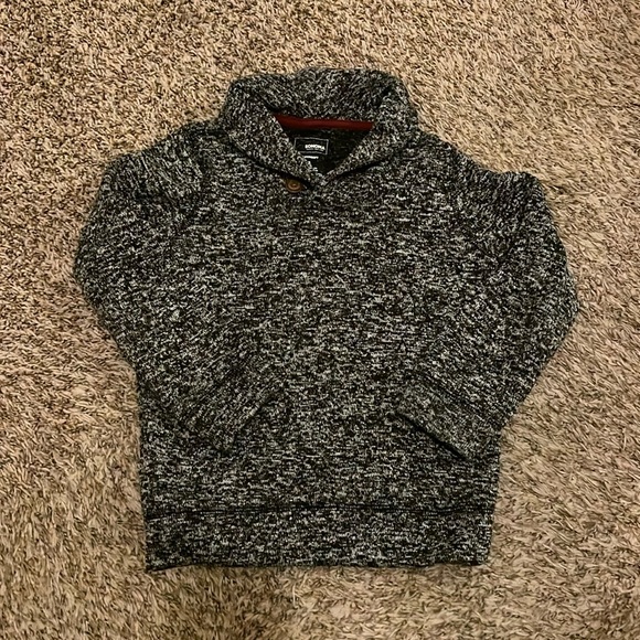 Sonoma Boys Supersoft Pullover Knit Sweater Gray Black Stretch Button Sz 6 - Picture 1 of 3